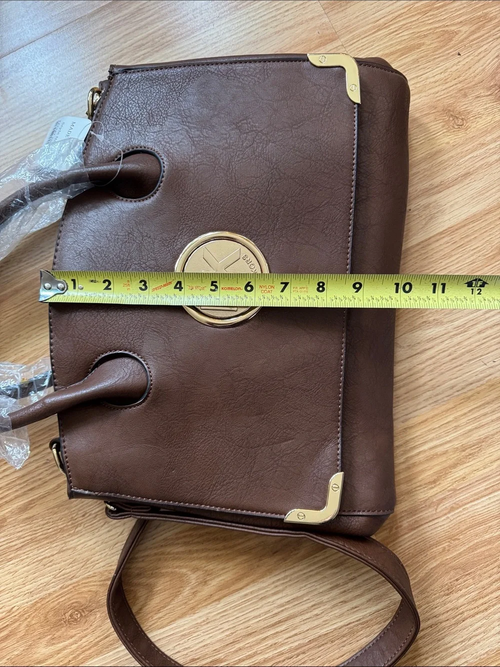Michael Kors Chocolate Brown Leather Satchel with Gold Logo 🔅